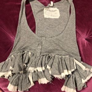 All sAints ruffle crop tank top